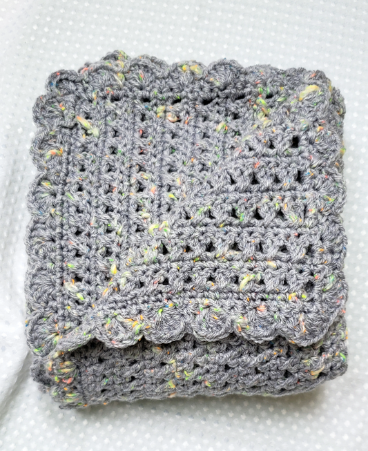 Gray Confetti Baby Blanket